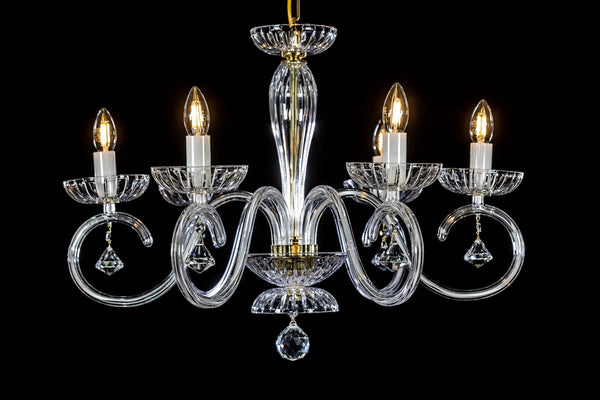Clear glass chandelier EL2246023