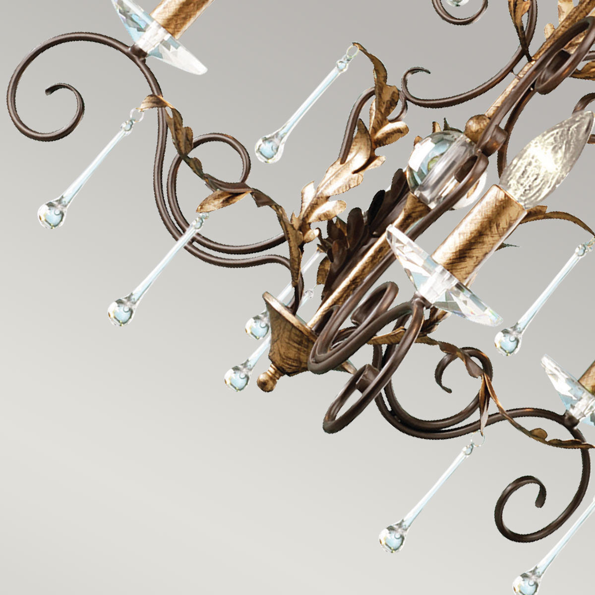 Lustre Amarilli 3 lumières bronze et doré