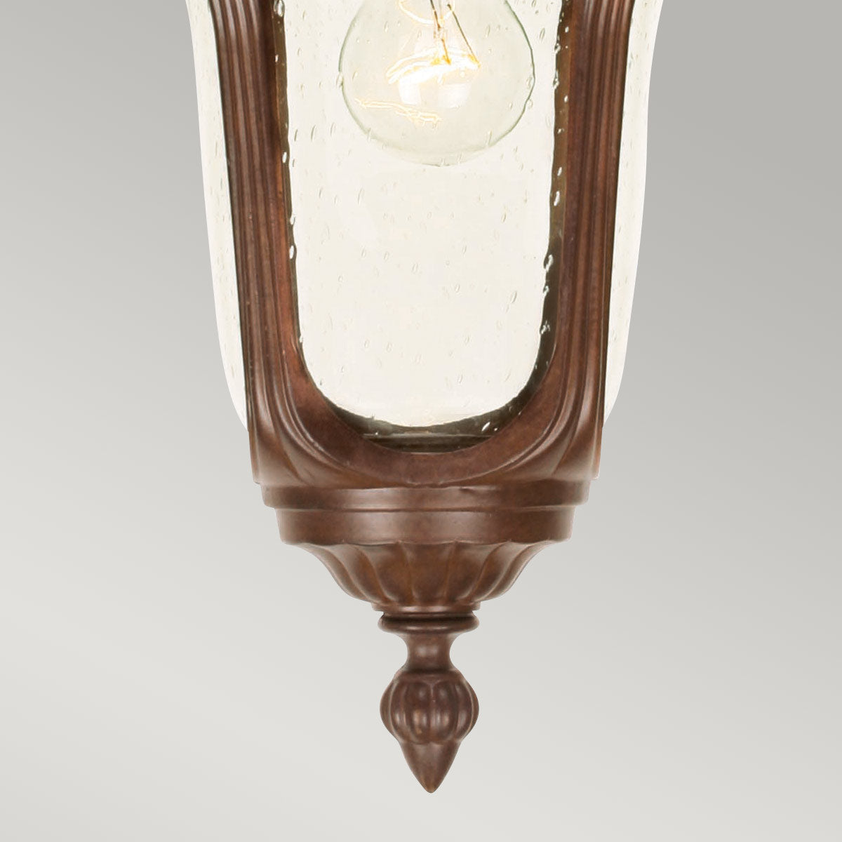Suspension extérieure Chicago rouille et bronze, verre