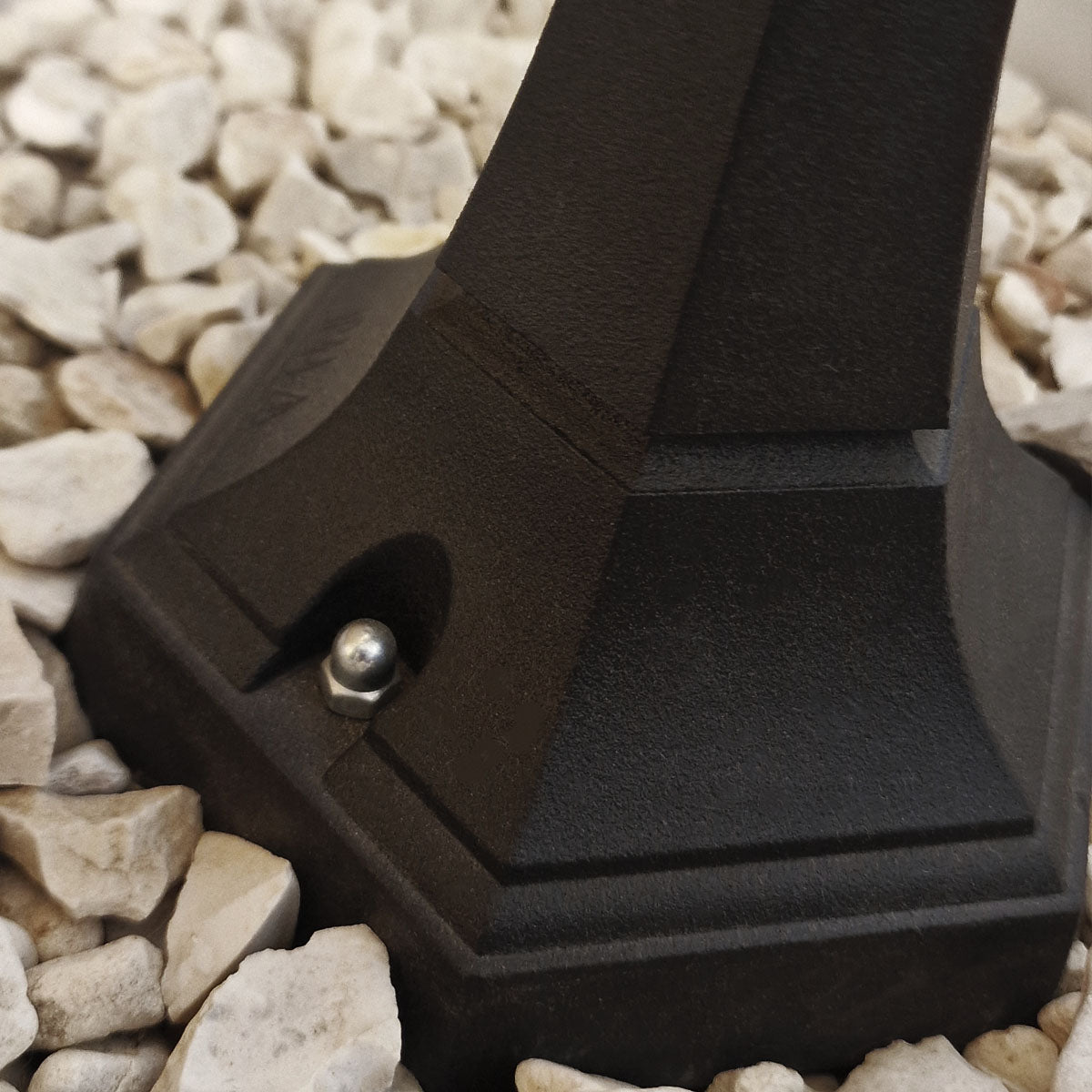 Lampadaire extérieur Chapel noir, verre, H 94 cm