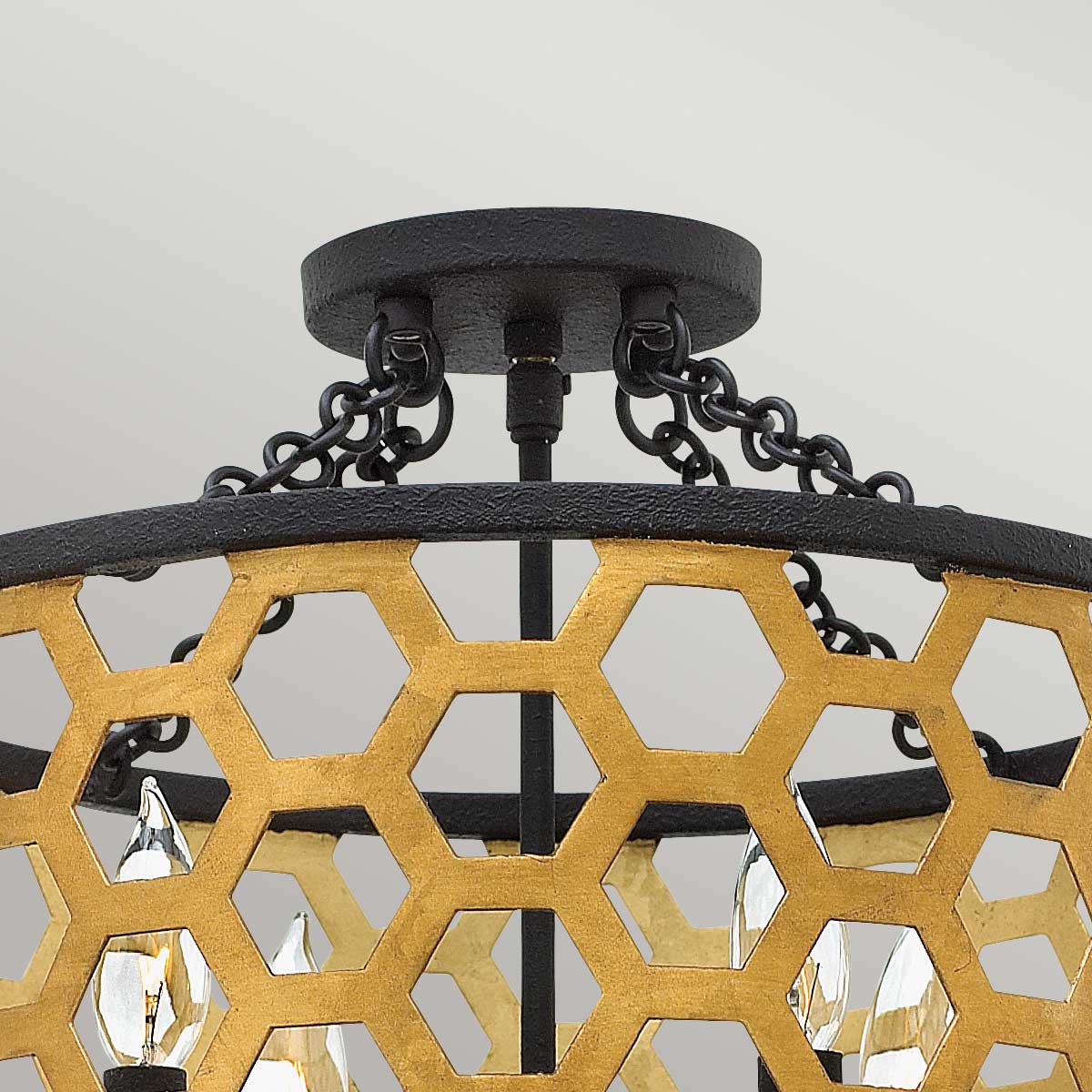 Plafonnier Felix 4 lumières doré