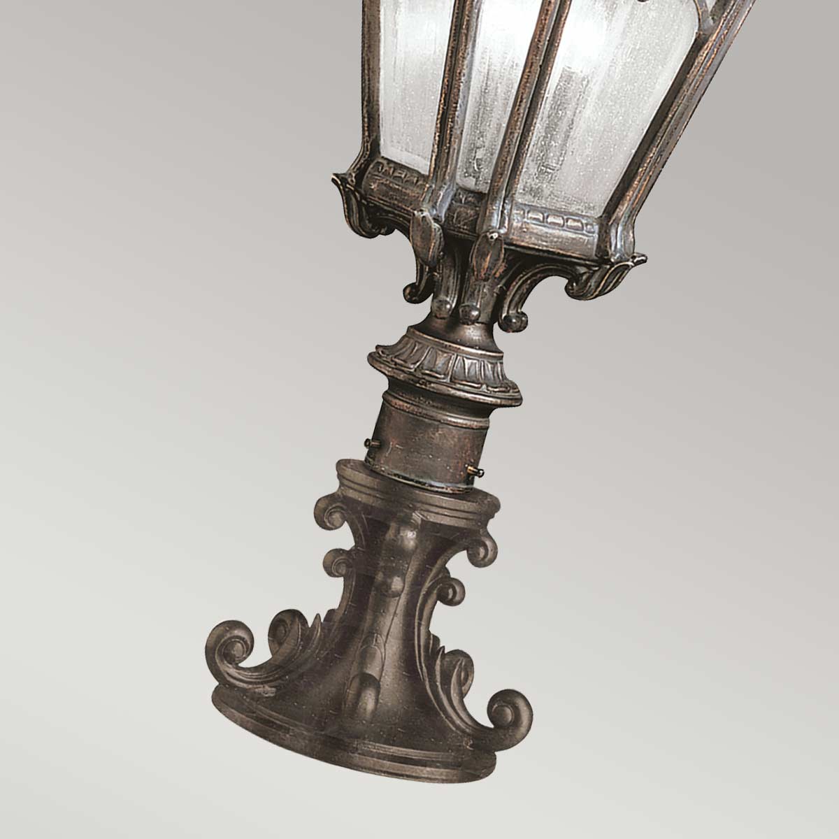 Lampadaire extérieur Tournai 2 lumières, verre