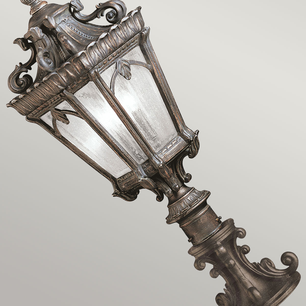 Lampadaire extérieur Tournai 2 lumières, verre