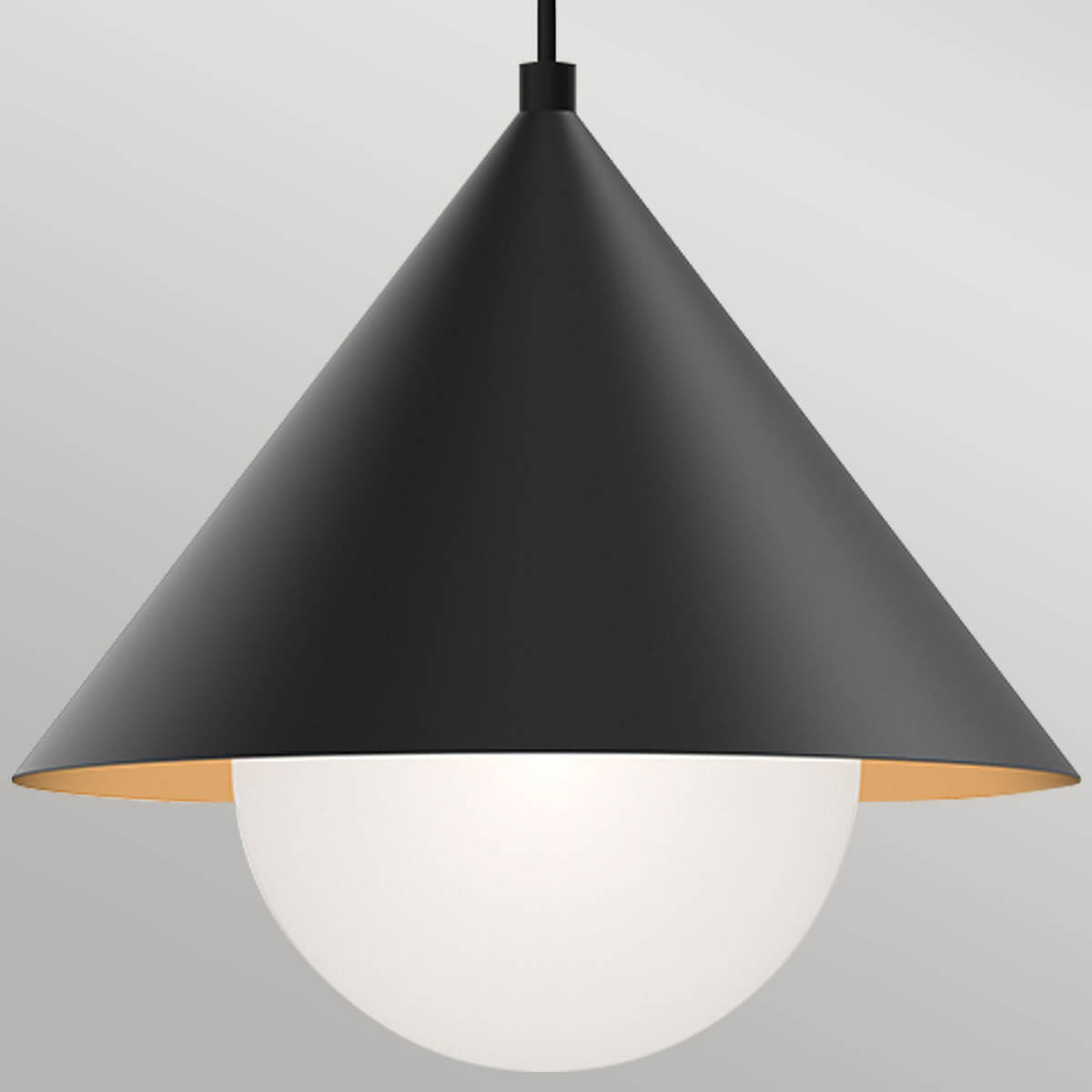 Suspension Remyck noire mat, lin
