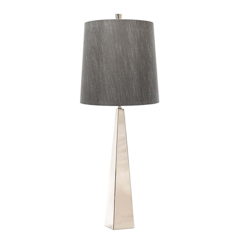 Lampe à poser Ascent nickel poli et grise foncé