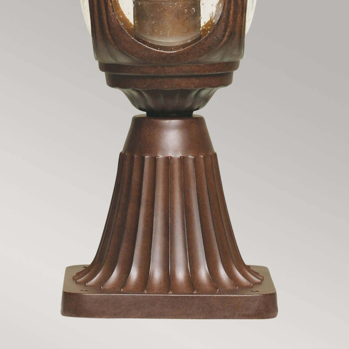 Lampadaire extérieur Chicago rouille et bronze, verre, H 51 cm