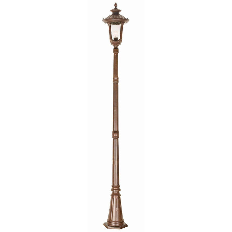 Lampadaire extérieur Chicago rouille et bronze, verre, H 246,5 cm