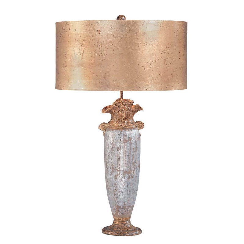 Lampe à poser Bienville argentée et dorée
