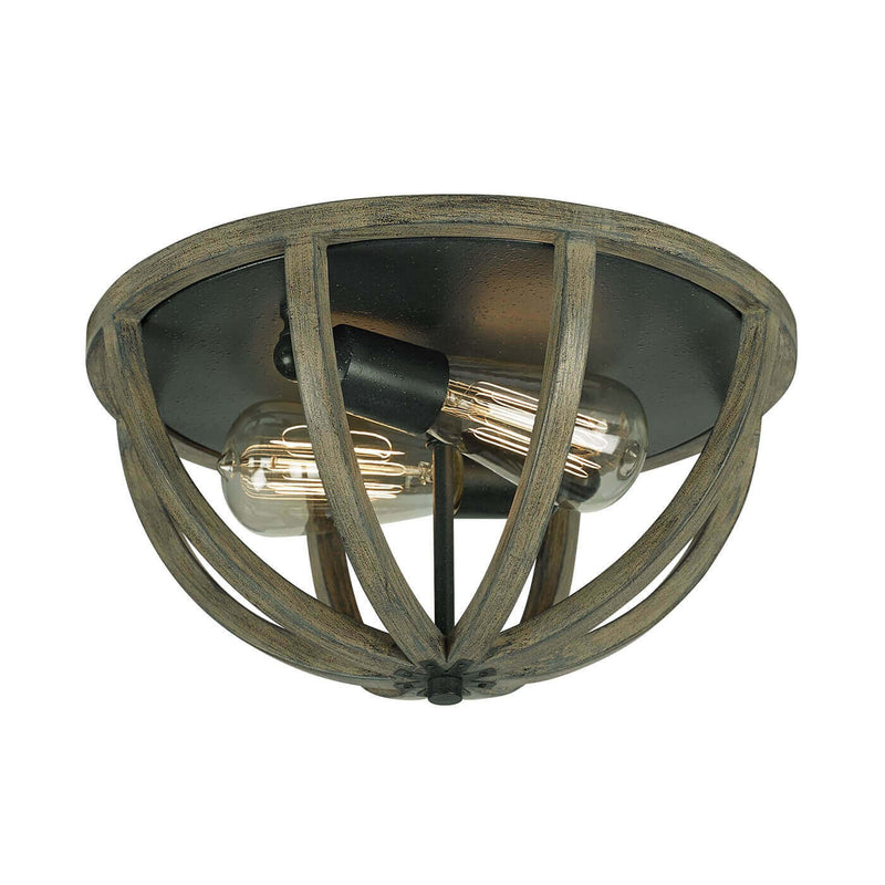 Plafonnier Allier 2 lumières bois, chêne