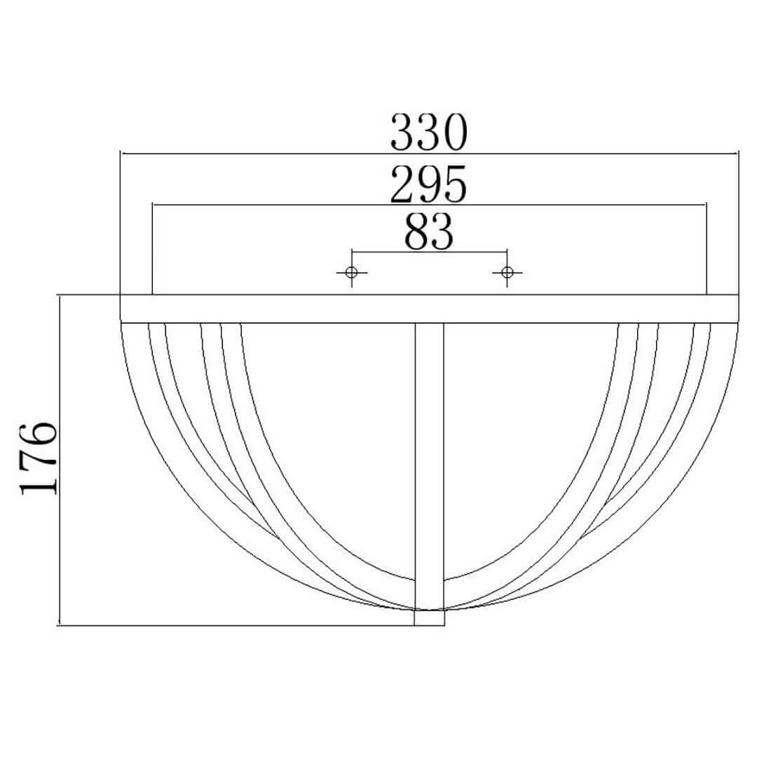 Plafonnier Allier 2 lumières bois, chêne