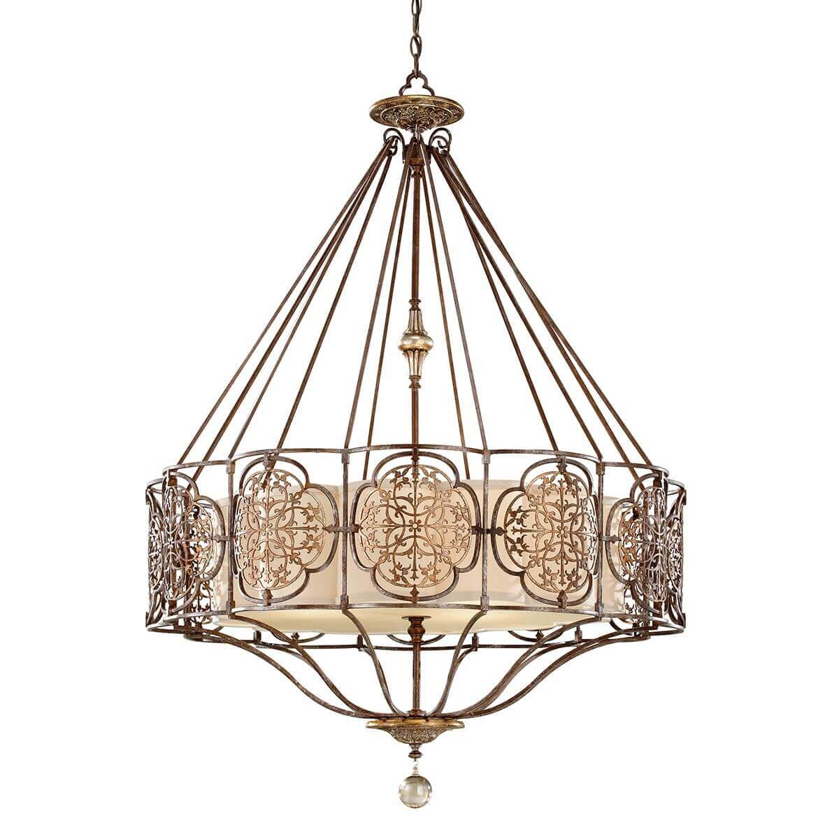 Lustre Marcella 4 lumières bronze, verre
