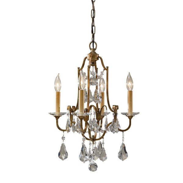 Lustre Valentina 4 lumières bronze, verre