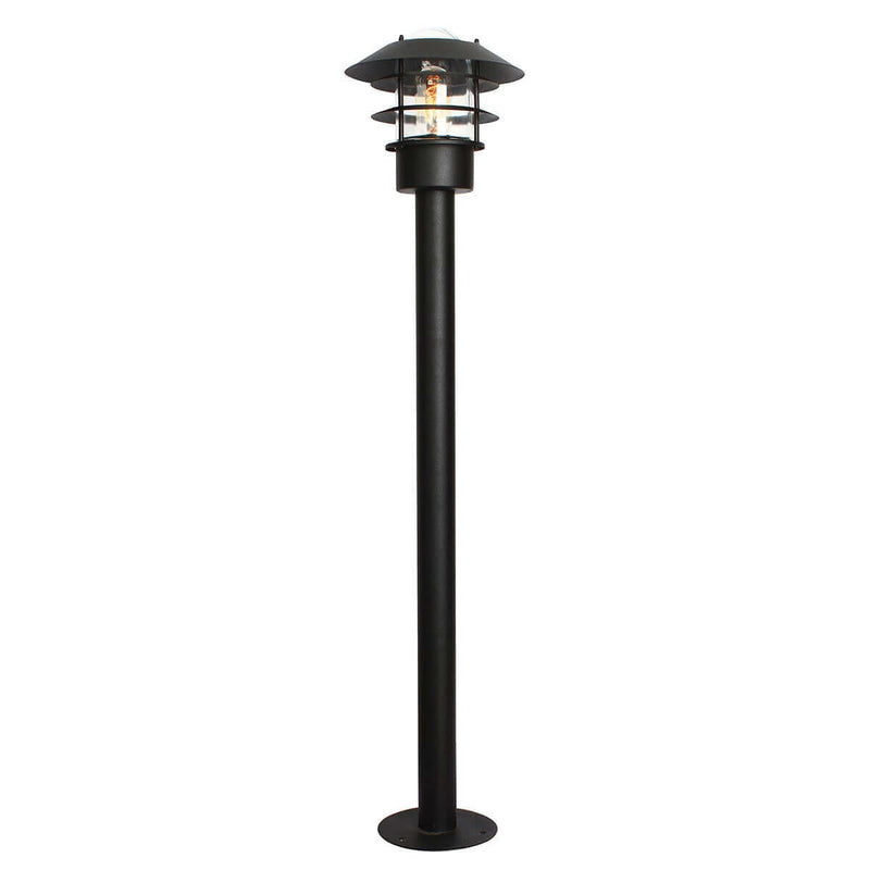 Lampadaire extérieur Helsingor noir, H 100 cm