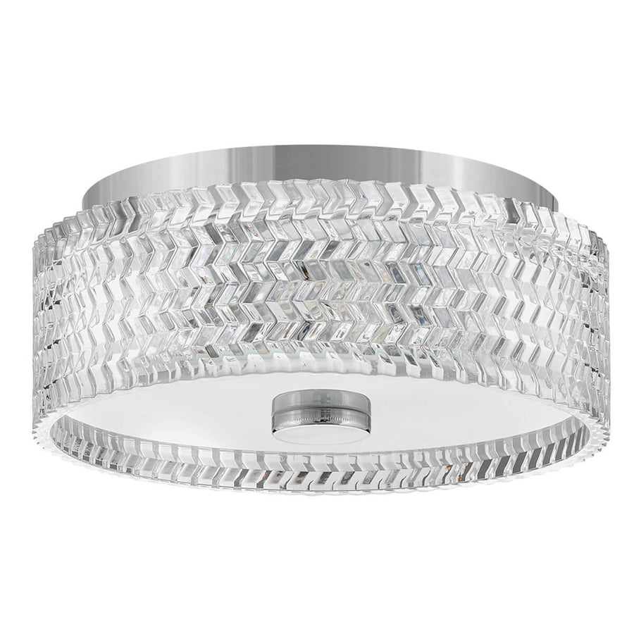 Plafonnier Elle 2 lumières chromé, verre