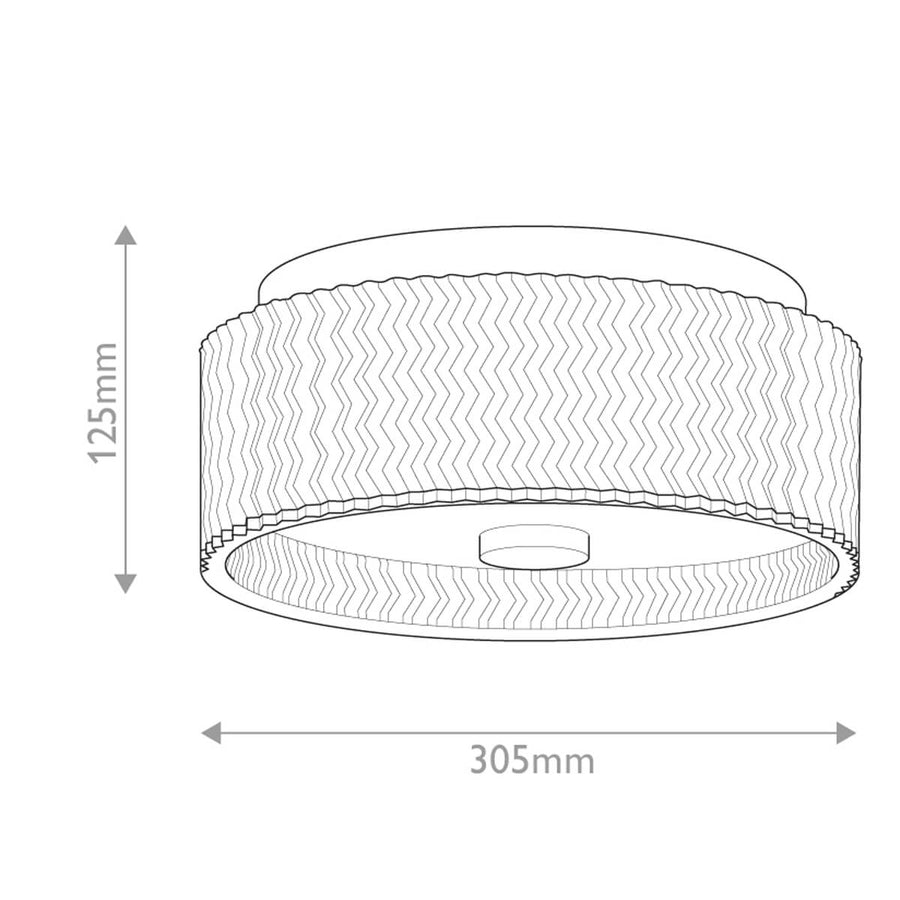 Plafonnier Elle 2 lumières laiton, verre