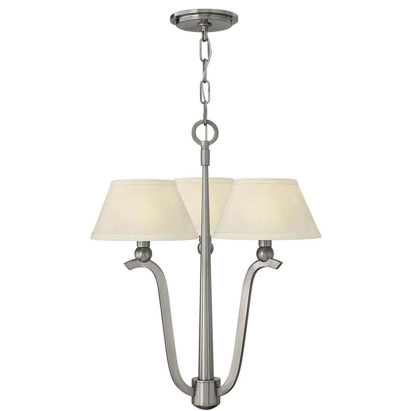 Lustre Whitney (hk) 3 lumières nickel satiné