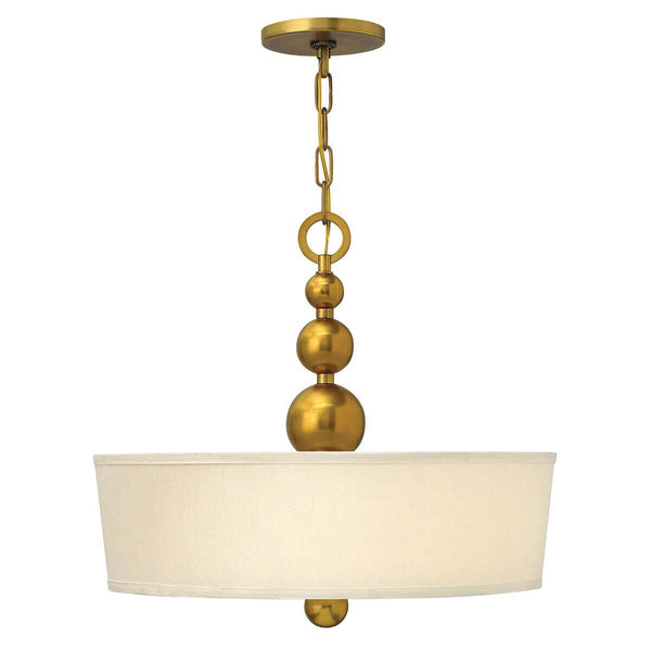 Suspension Zelda 3 lumières laiton, verre