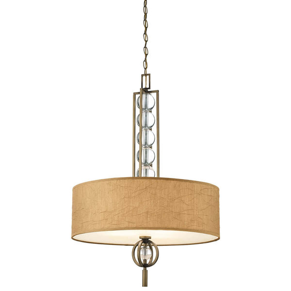 Suspension Celestial 3 lumières bronze, cristal