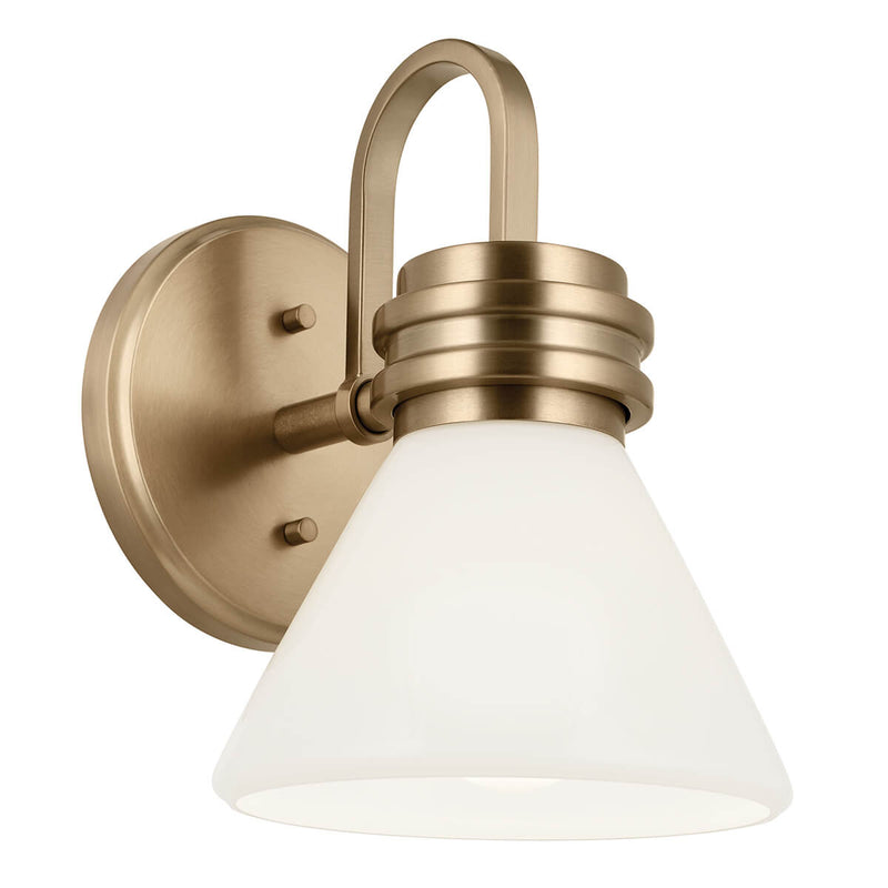 Applique murale Farum bronze et blanche, verre