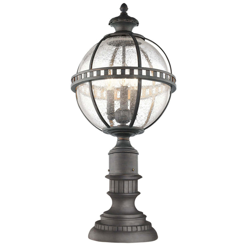 Lampadaire extérieur Halleron 3 lumières, verre