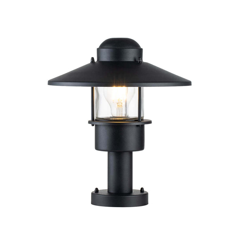 Lampadaire extérieur noir, H 31,8 cm
