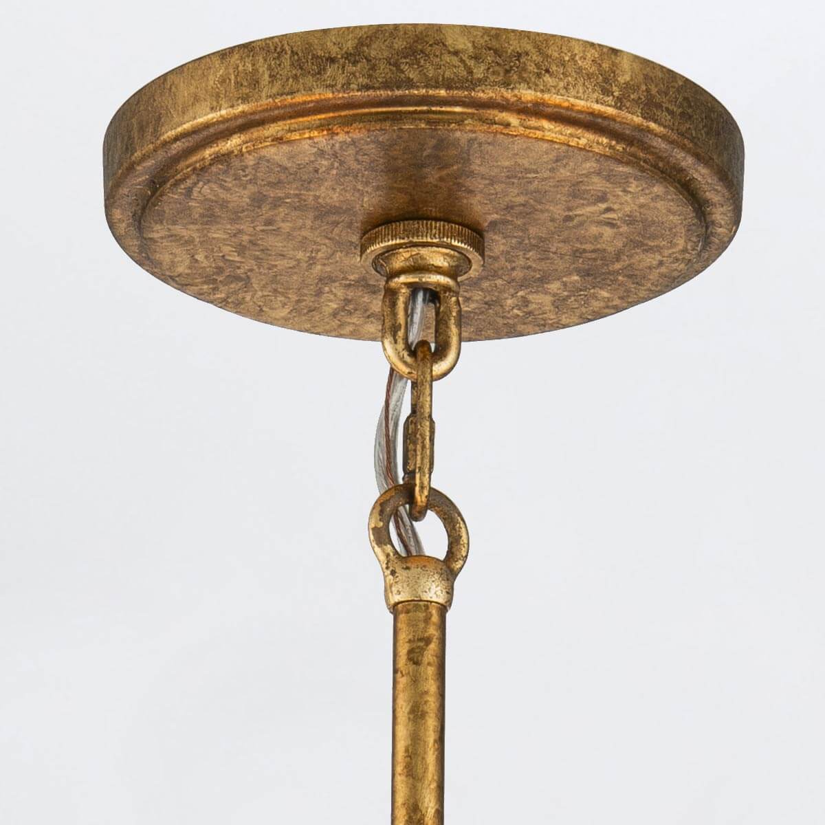 Lustre Kristy 3 lumières doré et opale, verre