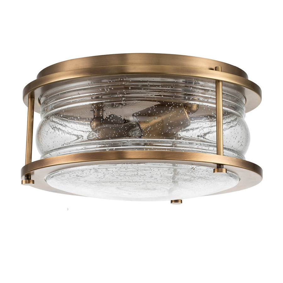 Second angle du plafonnier montrant les deux ampoules et le verre transparent