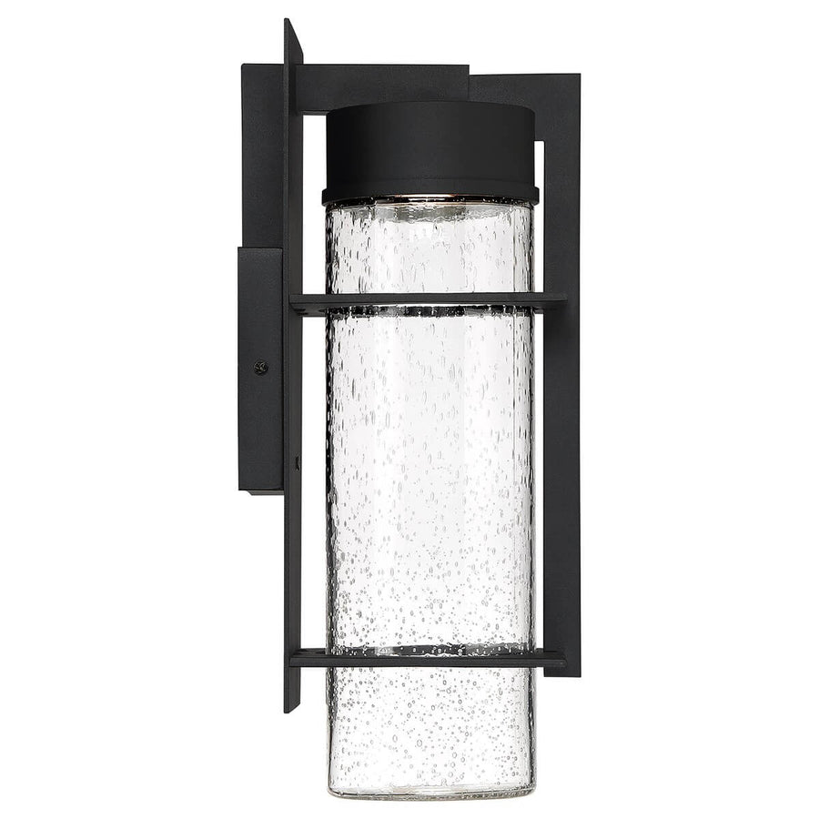 Applique extérieure Eames noire et transparente, verre, H 41 cm