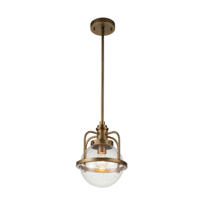 Suspension extérieure Triocent bois et laiton, verre