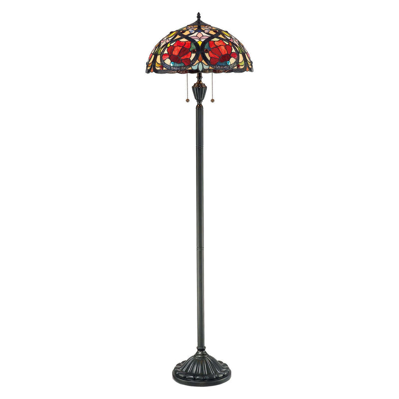 Lampadaire Larissa 2 lumières bronze, verre