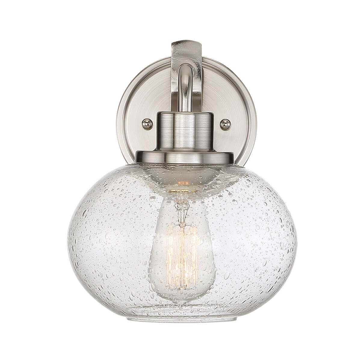 Applique murale Trilogy nickel satiné, verre