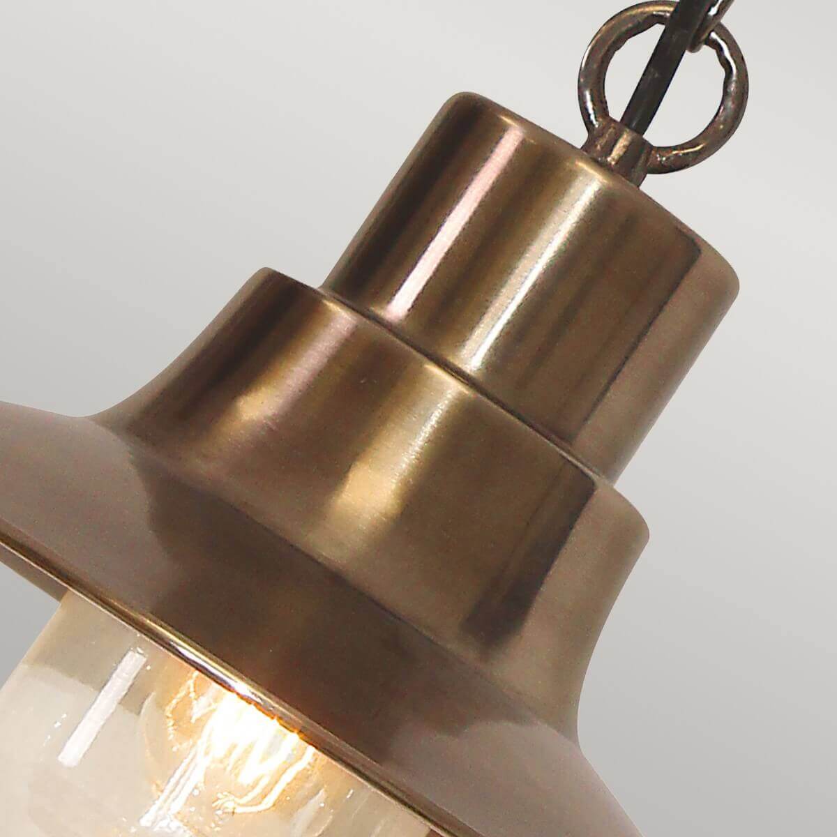 Suspension extérieure Sheldon laiton vieilli, verre