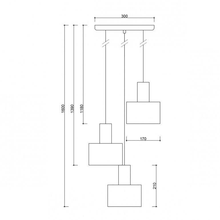 Suspension luminaire ENKEL 3P
