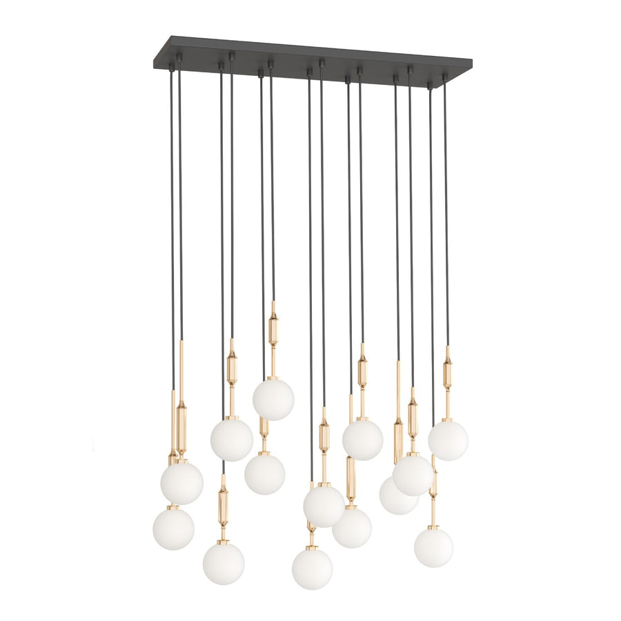 Suspension Ero XIV 80X25 dorée, verre