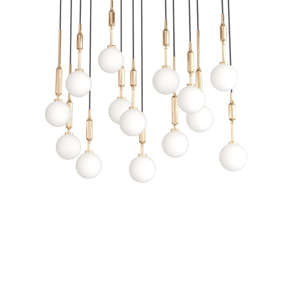 Suspension Ero XIV 80X25 dorée, verre