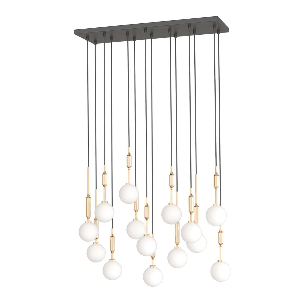 Suspension Ero XIV 80X25 dorée, verre