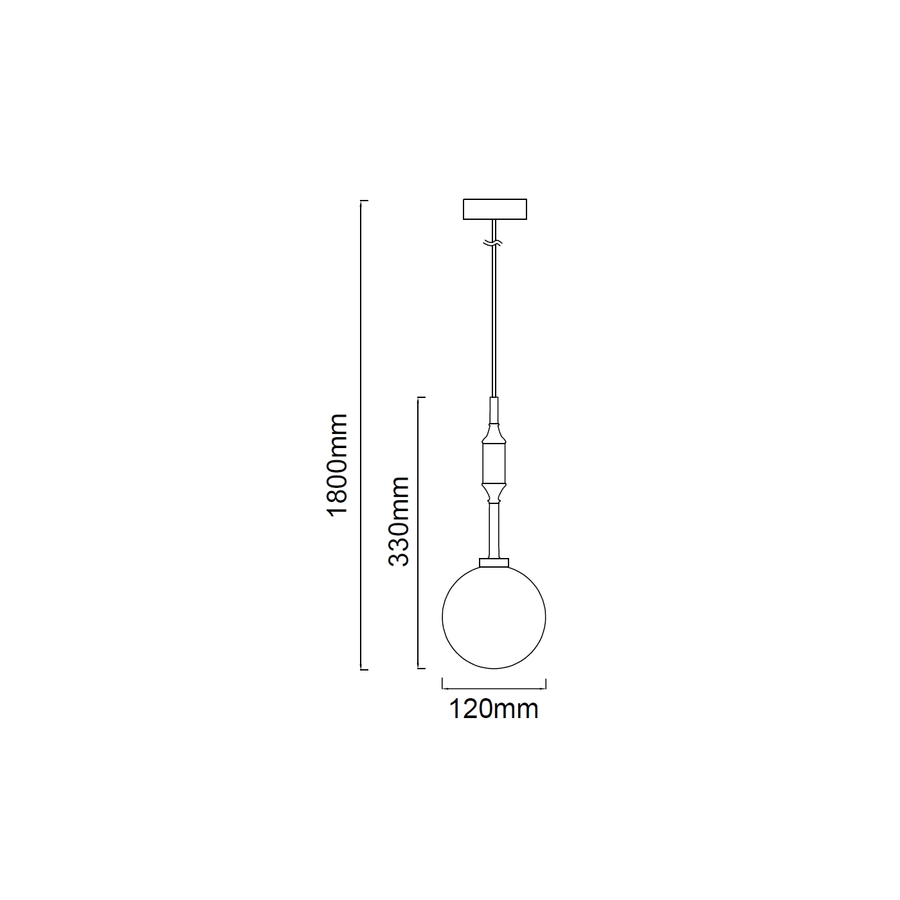Suspension Ero I, verre, H 33 cm
