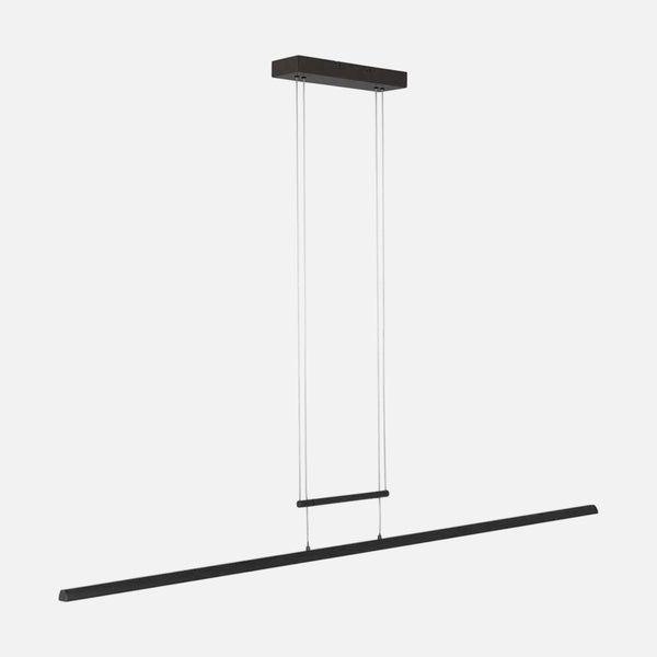 Dimmable black LED tube pendant light, 150 cm bar | Profilo