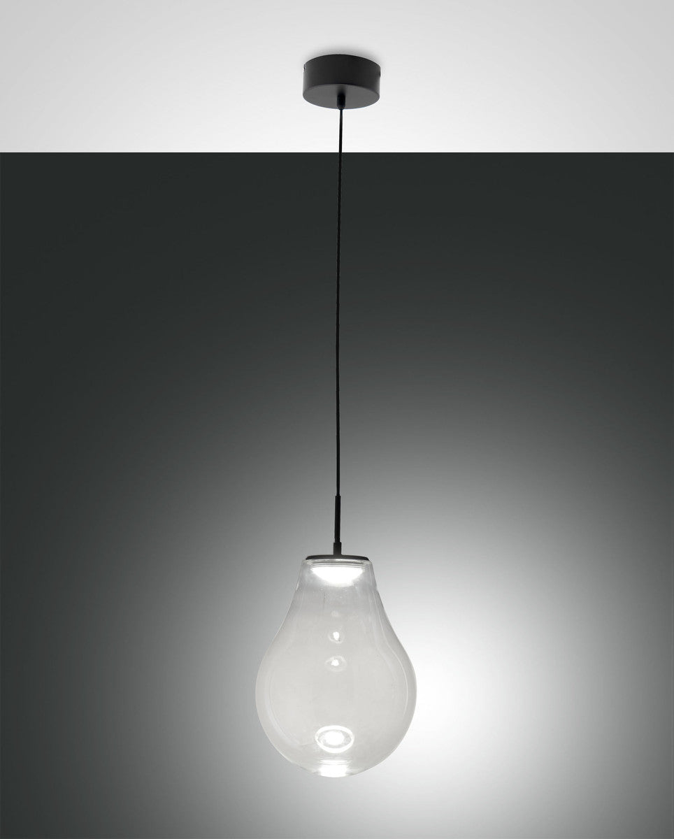 Suspension Noa transparente, verre