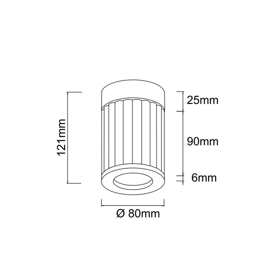 Spot plafond Fiatto 8, verre