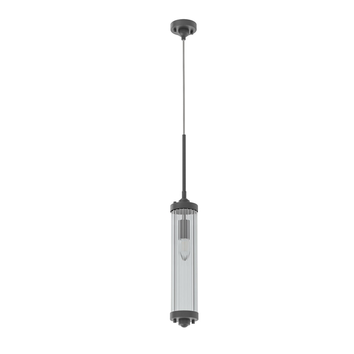 Suspension Fiatto I noire, verre