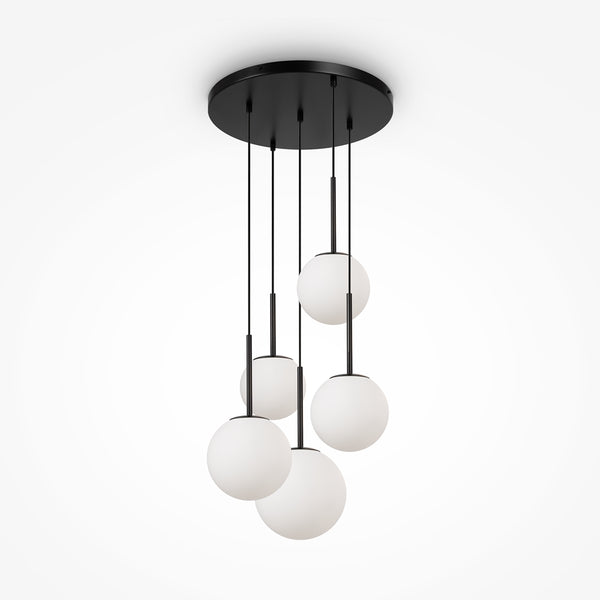 Basic form black pendant light