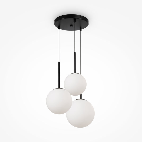 Basic form black pendant light
