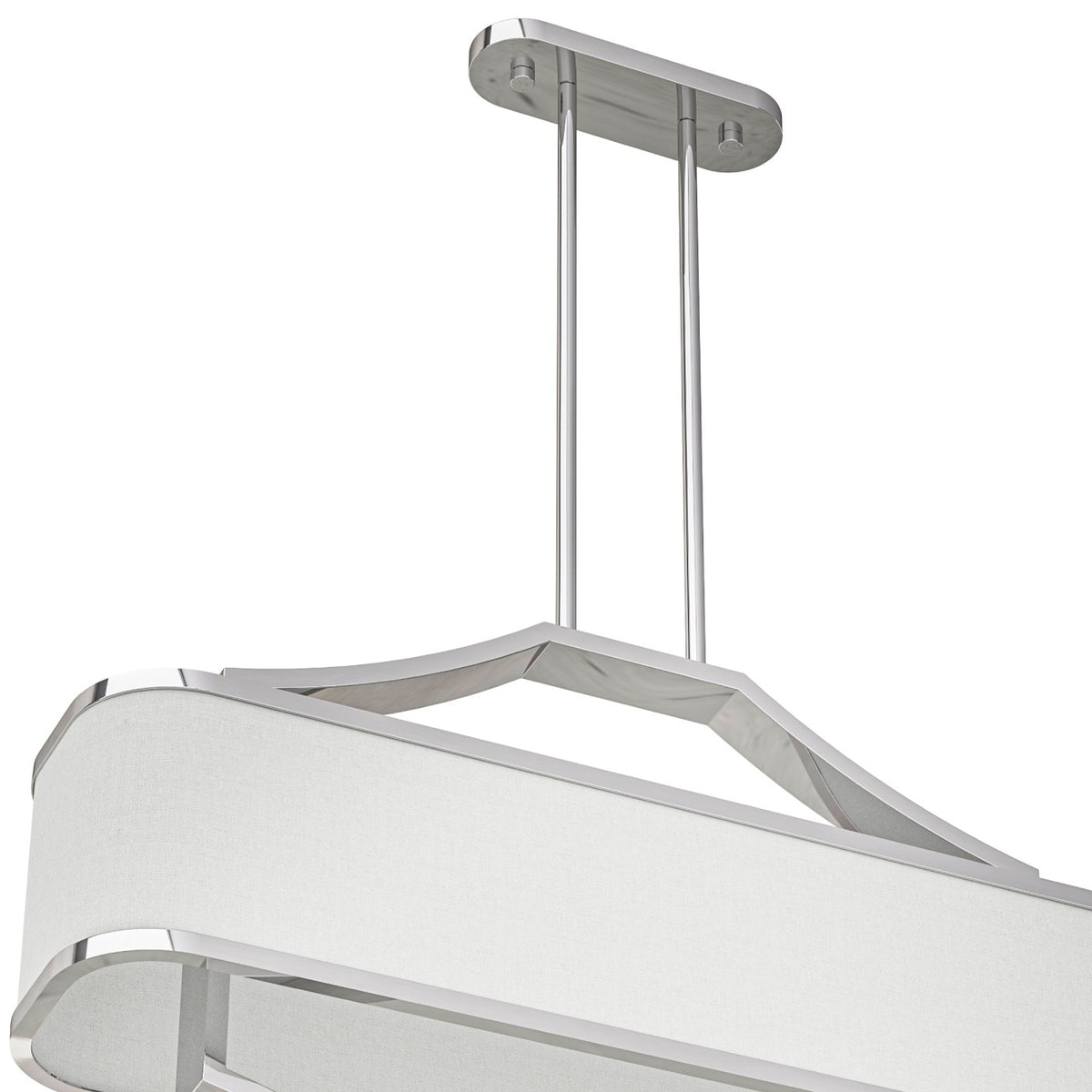 Suspension Gerdo Ovale, abat-jour tissu