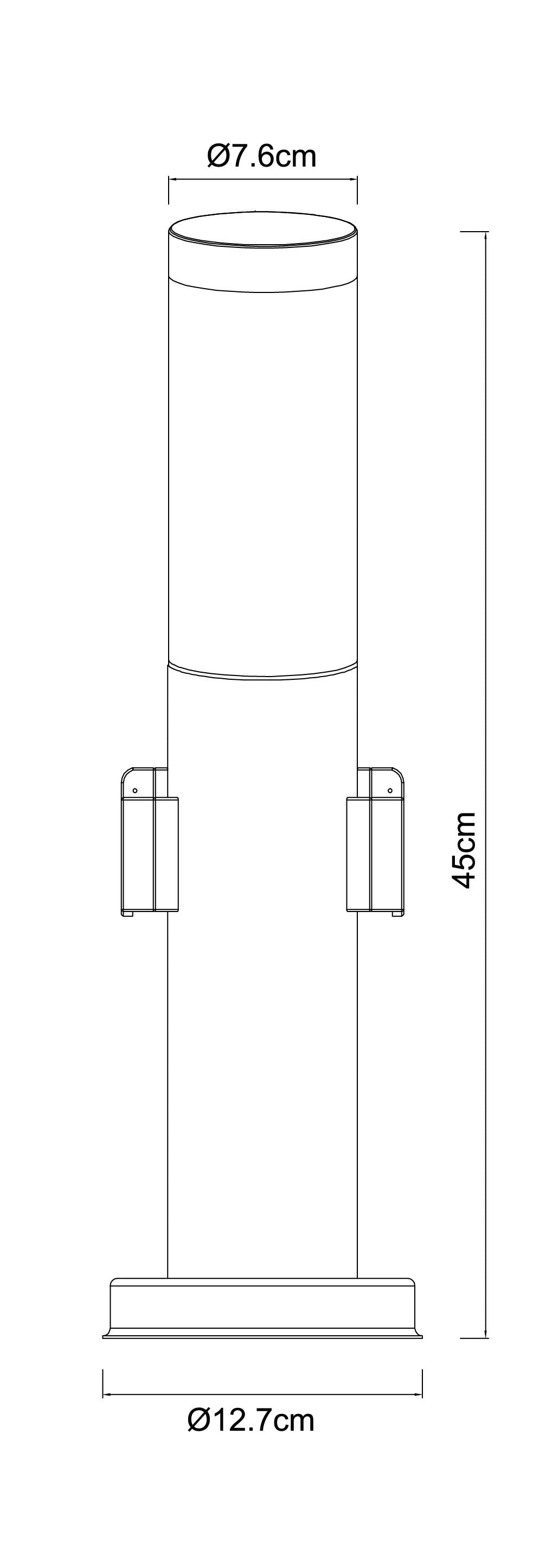 Luminaire extérieur Blug inox, H 45 cm