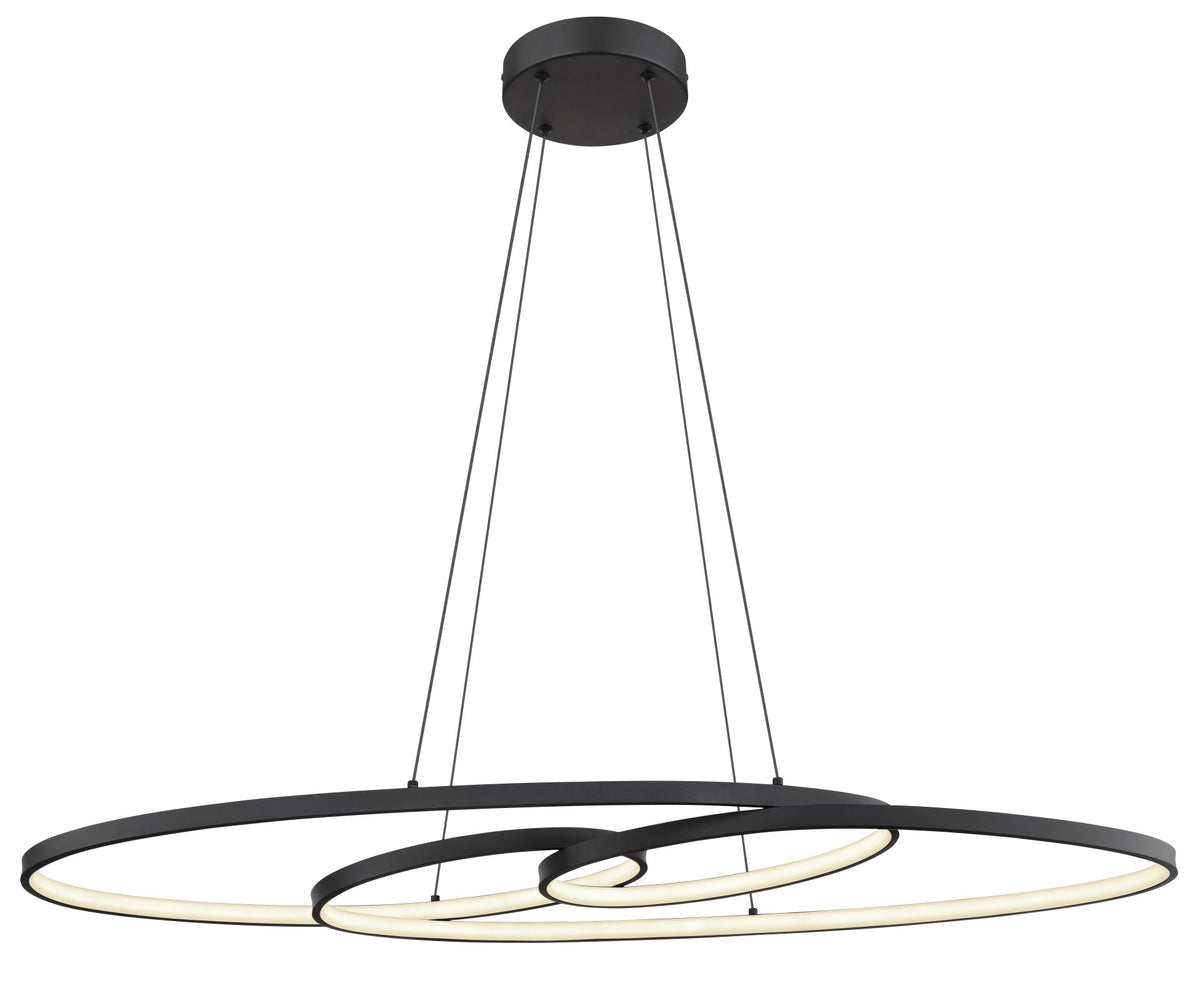 Suspension Spira noire mat