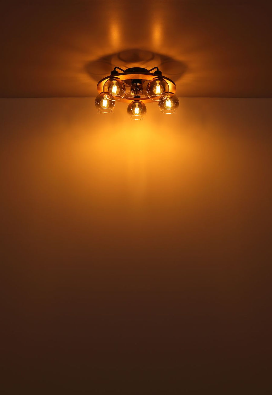 Ventilateur de plafond lumineux Lamotta noir mat