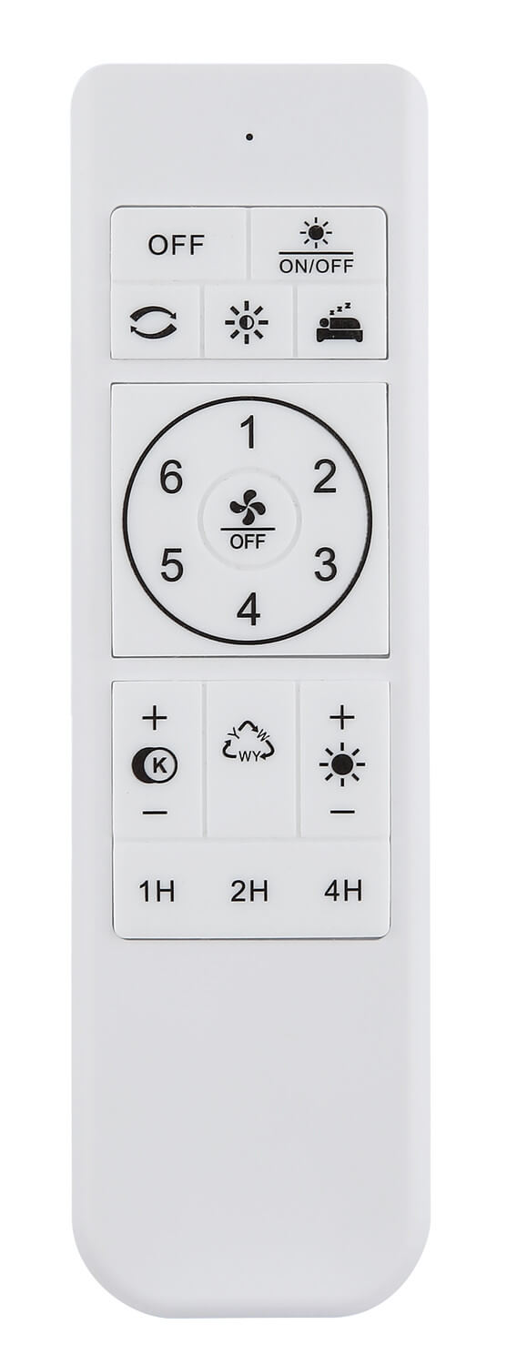 Ventilateur de plafond lumineux Carney blanc mat (03667SI)
