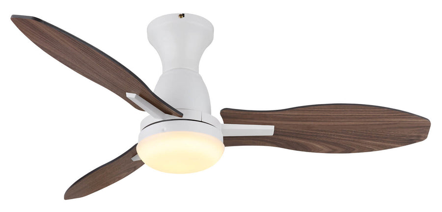 Ventilateur de plafond lumineux Gale blanc mat