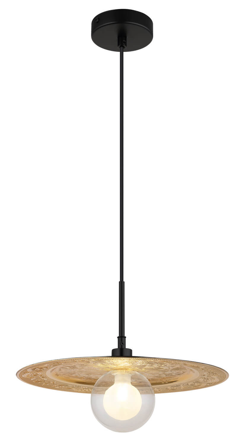 Suspension Riga noire mat, H 119 cm (15169G)